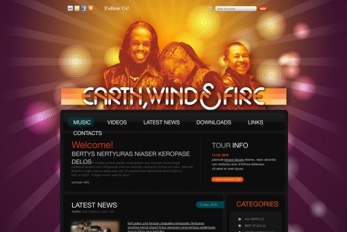 Earth Wind and Fire Website